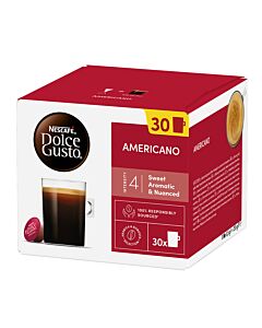 Nescafé Americano Big Pack package and capsule for Dolce Gusto
