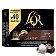 L'OR Forza 40 package and pod for Nespresso
